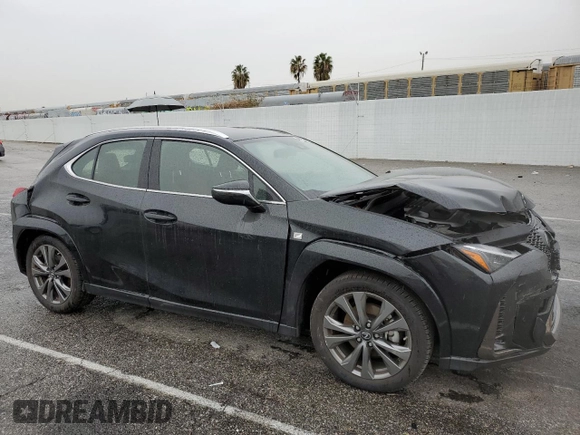 2022 Lexus UX with VIN JTHE3JBH7N2049826, listed as a Copart auction lot 72882992 with 4,841 mi miles. Bid and sale history available at carsss.com. Image 4.