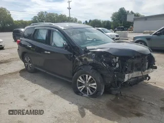 2019 Nissan Pathfinder SL z VIN 5N1DR2MM7KC629820, wystawiony jako Copart lot #69378794 z przebiegiem Nie podano mil oraz Szkoda całkowita • Salvage title. Historia ofert i sprzedaży dostępna na DreamBid. Obrazek 4.