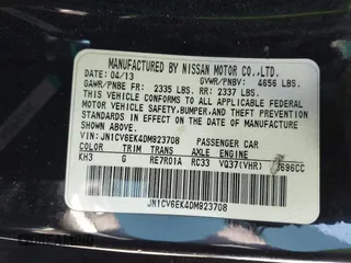 2013 Infiniti G37 IPL with VIN JN1CV6EK4DM923708, listed as a IAAI auction lot 41979485 with 189,976 mi miles. Bid and sale history available at carsss.com. Image 9.