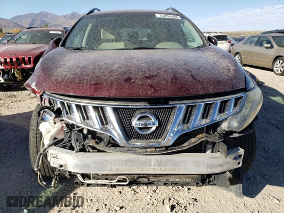 2009 Nissan Murano LE with VIN JN8AZ18W09W106567, listed as a Copart auction lot 73054083 with 0 mi miles and Salvage Title. Bid and sale history available at carsss.com. Image 5.