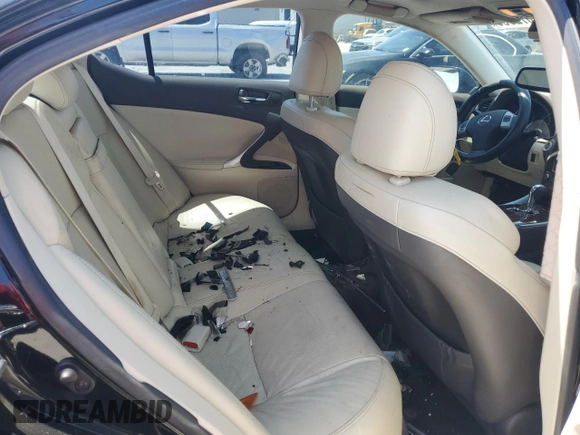 2013 Lexus IS 250 with VIN JTHBF5C2XD5192018, listed as a Copart auction lot 62072985 with 142,209 mi miles and Salvage title. Bid and sale history available at DreamBid. Image 10.
