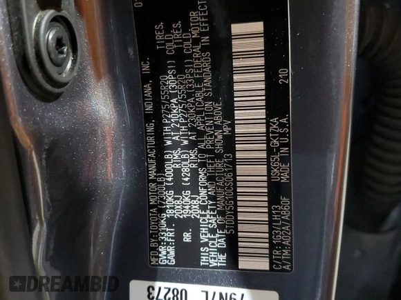2012 Toyota Sequoia Platinum with VIN 5TDDY5G10CS061713, listed as a Copart auction lot 83435424 with 246,330 mi miles and Salvage Title. Bid and sale history available at carsss.com. Image 15.