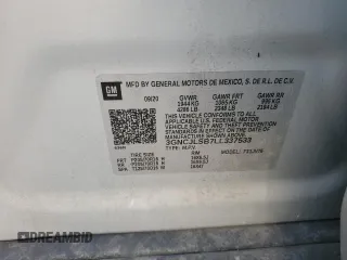 2020 Chevrolet Trax LT z VIN 3GNCJLSB7LL337533, wystawiony jako Copart lot #58937595 z przebiegiem 18 622 mil mil oraz Szkoda całkowita • Salvage title. Historia ofert i sprzedaży dostępna na DreamBid. Obrazek 13.