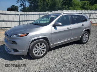 2017 Jeep Cherokee Overland with VIN 1C4PJMJS2HW584851, listed as a Copart auction lot 61738325 with 34,582 mi miles and Salvage title. Bid and sale history available at DreamBid. Image 1.