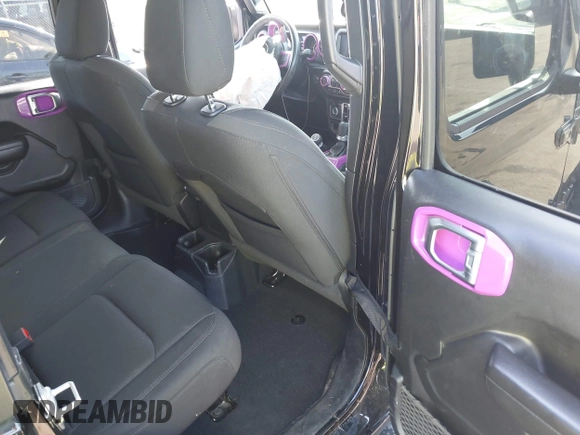 2021 Jeep Wrangler Unlimited Sport S with VIN 1C4HJXDN6MW812565, listed as a IAAI auction lot 41506140 with 27,273 mi miles and . Bid and sale history available at DreamBid. Image 8.