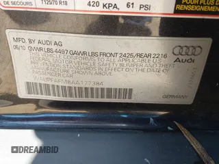 2010 Audi A3 Premium Plus with VIN WAUPFAFM8AA177384, listed as a IAAI auction lot 42648878 with Not provided miles and . Bid and sale history available at DreamBid. Image 9.