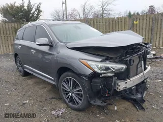 2016 Infiniti QX60 with VIN 5N1AL0MM1GC502111, listed as a IAAI auction lot 41866740 with 97,360 mi miles. Bid and sale history available at carsss.com. Image 1.