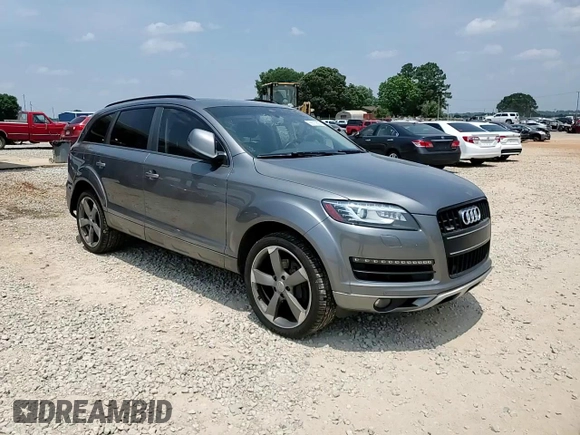 2015 Audi Q7 Premium Plus with VIN WA1LGAFE8FD006318, listed as a Copart auction lot 59210825 with 91,891 mi miles and Salvage title. Bid and sale history available at DreamBid. Image 14.