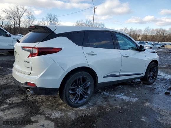 2020 Acura RDX w/A-Spec Pkg with VIN 5J8TC2H66LL018158, listed as a Copart auction lot 45853445 with 59,957 mi miles and Salvage Title. Bid and sale history available at carsss.com. Image 3.