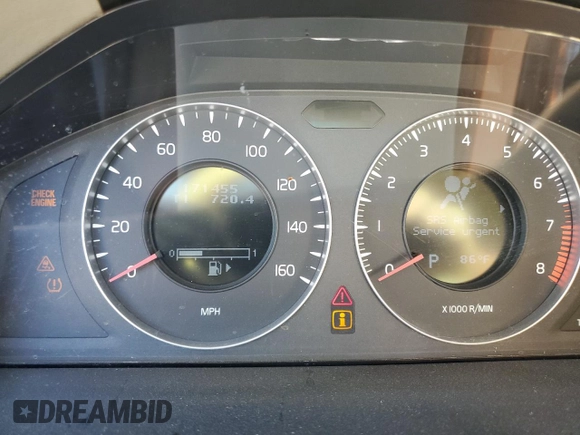2008 Volvo V70 with VIN YV1BW982081038541, listed as a Copart auction lot 75408094 with 171,455 mi miles and Salvage Title. Bid and sale history available at DreamBid. Image 9.