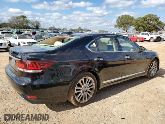 2015 Lexus LS 460 with VIN JTHBL5EF5F5136712, listed as a Copart auction lot 80684844 with 38,303 mi miles and Salvage title. Bid and sale history available at DreamBid. Image 3.
