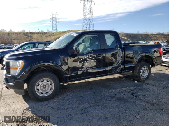 2022 Ford F-150 XL with VIN 1FTEX1EP4NKE30915, listed as a Copart auction lot 53478245 with 33,365 mi miles and Salvage title. Bid and sale history available at DreamBid. Image 1.
