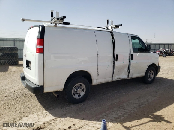 2023 Chevrolet Express Cargo Van with VIN 1GCWGAFP0P1232439, listed as a Copart auction lot 49666885 with 74,389 mi miles and Clean Title. Bid and sale history available at carsss.com. Image 3.