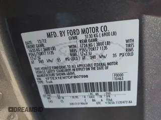2013 Ford F-150 XL с VIN 1FTEX1EM7DFB07598, выставлен на аукционе IAAI как лот 41914976 с пробегом 112 044 миль миль и . История ставок и продаж доступна на DreamBid. Изображение 9.