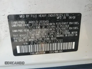 2009 Subaru Forester X с VIN JF2SH63629H722591, выставлен на аукционе Copart как лот 53990625 с пробегом 145 764 миль миль и Списание • Salvage title. История ставок и продаж доступна на DreamBid. Изображение 12.