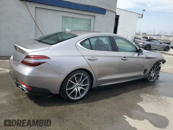 2023 Genesis G70 2.0T with VIN KMTG34TA0PU123657, listed as a Copart auction lot 72560954 with 26,678 mi miles and Salvage Title. Bid and sale history available at carsss.com. Image 3.
