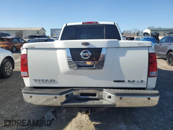 2008 Nissan Titan SE with VIN 1N6BA07D38N323890, listed as a Copart auction lot 43564945 with 191,321 mi miles and Salvage Title. Bid and sale history available at carsss.com. Image 6.