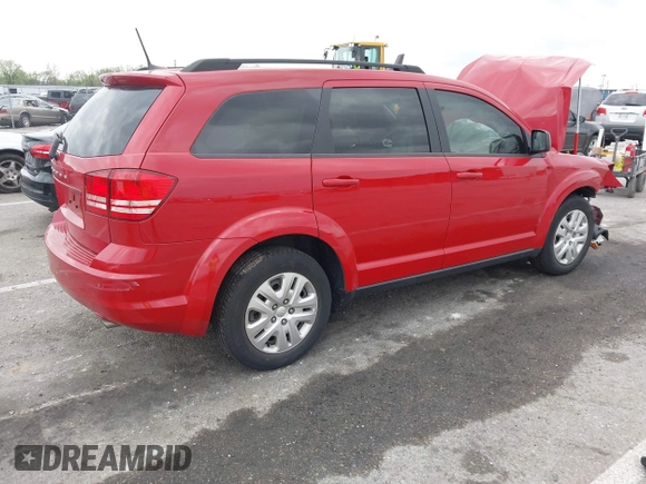 2020 Dodge Journey SE Value with VIN 3C4PDCAB4LT274345, listed as a IAAI auction lot 41945335 with 52,686 mi miles and . Bid and sale history available at carsss.com. Image 4.