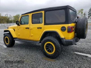2019 Jeep Wrangler Unlimited Sahara with VIN 1C4HJXEN2KW523906, listed as a Copart auction lot 50950035 with 98,013 mi miles and Salvage Title. Bid and sale history available at carsss.com. Image 2.
