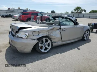 2010 BMW 1 Series 135i with VIN WBAUN9C55AVK41973, listed as a Copart auction lot 54609015 with 144,685 mi miles and Salvage Title. Bid and sale history available at carsss.com. Image 3.