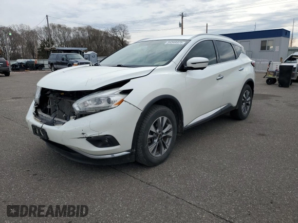 2017 Nissan Murano S with VIN 5N1AZ2MG8HN195563, listed as a Copart auction lot 54349325 with 210,486 mi miles and Non Repairable. Bid and sale history available at carsss.com. Image 1.