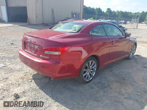 2014 Lexus IS 250 C with VIN JTHFF2C21E2531283, listed as a IAAI auction lot 42498792 with 37,399 mi miles and . Bid and sale history available at DreamBid. Image 4.