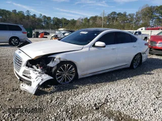 2016 Hyundai Genesis 3.8L with VIN KMHGN4JE1GU140123, listed as a Copart auction lot 49314885 with 118,673 mi miles and Salvage Title. Bid and sale history available at carsss.com. Image 1.