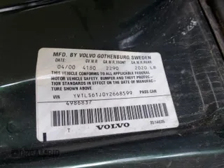 2000 Volvo S70 z VIN YV1LS61J0Y2668599, wystawiony jako Copart lot #43539515 z przebiegiem 114 638 mil mil oraz Szkody całkowita. Historia ofert i sprzedaży dostępna na DreamBid. Obrazek 12.