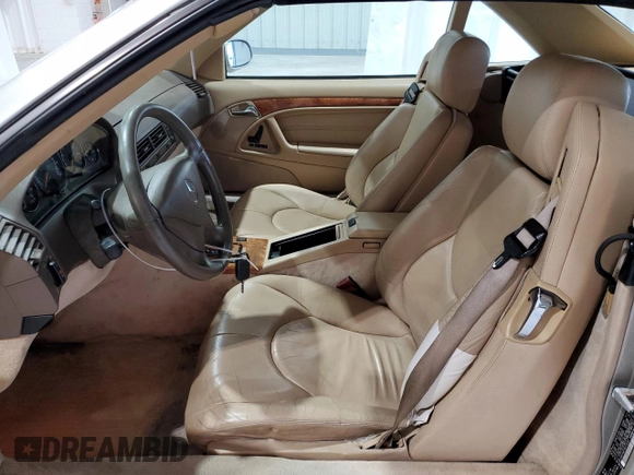 1999 Mercedes-Benz SL-Class with VIN WDBFA68F9XF172312, listed as a Copart auction lot 61248884 with 104,331 mi miles and Salvage Title. Bid and sale history available at carsss.com. Image 7.