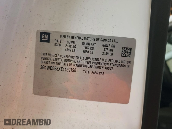 2014 Chevrolet Impala Police Police z VIN 2G1WD5E3XE1159790, wystawiony jako Copart lot #55505895 z przebiegiem 155 366 mil mil oraz Szkoda całkowita • Salvage title. Historia ofert i sprzedaży dostępna na DreamBid. Obrazek 13.