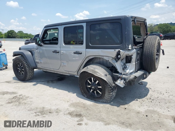 2021 Jeep Wrangler Unlimited Sport with VIN 1C4HJXDG7MW521106, listed as a Copart auction lot 62230955 with 52,358 mi miles and Salvage title. Bid and sale history available at DreamBid. Image 2.
