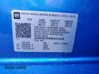 2025 Chevrolet Blazer LT с VIN 3GNKBCR45SS211191, выставлен на аукционе Copart как лот 64658835 с пробегом 5 350 миль миль и Чистый • Clean title. История ставок и продаж доступна на DreamBid. Изображение 13.