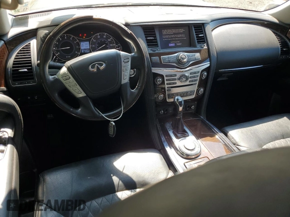 2018 Infiniti QX80 with VIN JN8AZ2ND7J9840781, listed as a Copart auction lot 66780154 with 124,351 mi miles and Salvage Title. Bid and sale history available at carsss.com. Image 8.