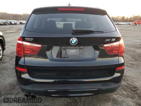 2017 BMW X3 xDrive28i with VIN 5UXWX9C58H0T04799, listed as a Copart auction lot 86836454 with 125,992 mi miles and Salvage Title. Bid and sale history available at DreamBid. Image 6.