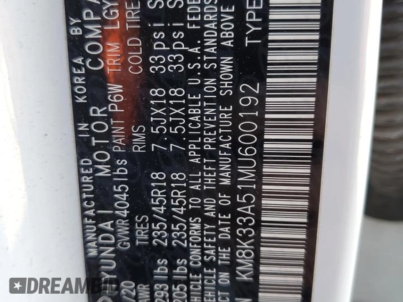 2021 Hyundai Kona Limited with VIN KM8K33A51MU600192, listed as a Copart auction lot 86171894 with 47,116 mi miles and Salvage Title. Bid and sale history available at carsss.com. Image 13.