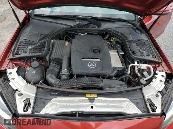 2017 Mercedes-Benz C 300 with VIN 55SWF4KB3HU217567, listed as a Copart auction lot 61574015 with 97,664 mi miles and Salvage title. Bid and sale history available at DreamBid. Image 11.