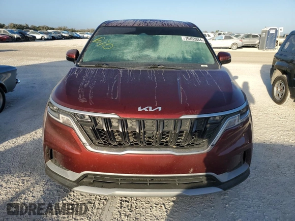 2023 Kia Carnival LX with VIN KNDNB4H3XP6207654, listed as a Copart auction lot 76453864 with 0 mi miles and Non Repairable. Bid and sale history available at carsss.com. Image 5.