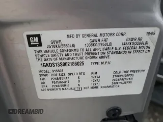 2006 GMC Envoy SLT with VIN 1GKDS13S062186025, listed as a Copart auction lot 79041904 with 220,053 mi miles and Salvage Title. Bid and sale history available at carsss.com. Image 12.
