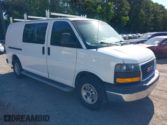 2019 GMC Savana Cargo z VIN 1GTW7AFG8K1304433, wystawiony jako IAAI lot #42219322 z przebiegiem 172 315 mil mil oraz . Historia ofert i sprzedaży dostępna na DreamBid. Obrazek 1.