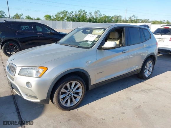 2013 BMW X3 xDrive28i with VIN 5UXWX9C59D0D08955, listed as a IAAI auction lot 41963953 with 120,420 mi miles. Bid and sale history available at carsss.com. Image 2.