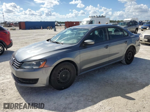 2014 Volkswagen Passat S w/Nav with VIN 1VWAP7A31EC012372, listed as a Copart auction lot 80479564 with 0 mi miles and Salvage Title. Bid and sale history available at carsss.com. Image 1.