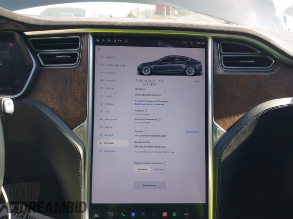 2017 Tesla Model S 100D with VIN 5YJSA1E23HF198592, listed as a IAAI auction lot 41721755 with 127,946 mi miles. Bid and sale history available at carsss.com. Image 19.