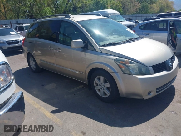 2006 Nissan Quest S Special Edition z VIN 5N1BV28U96N104720, wystawiony jako IAAI lot #42170285 z przebiegiem Nie podano mil oraz . Historia ofert i sprzedaży dostępna na DreamBid. Obrazek 1.