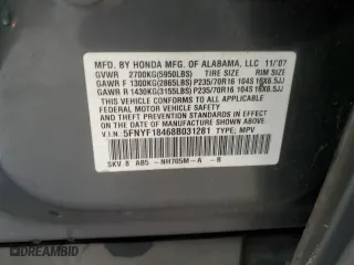 2008 Honda Pilot EX with VIN 5FNYF18468B031281, listed as a Copart auction lot 48573785 with 220,057 mi miles and Clean Title. Bid and sale history available at carsss.com. Image 13.