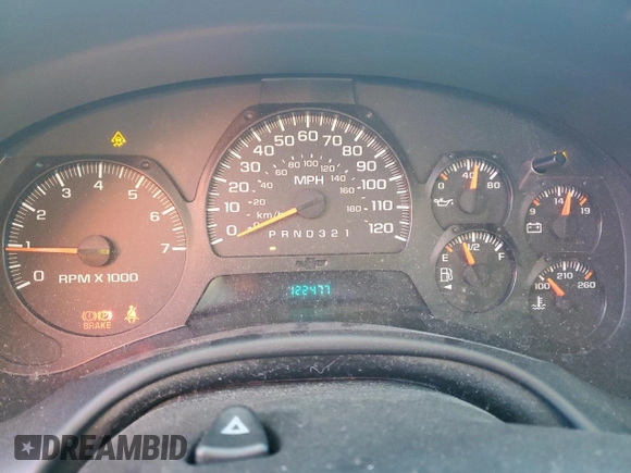 2008 Chevrolet TrailBlazer 1LT with VIN 1GNDT13S282213101, listed as a Copart auction lot 83969364 with 122,477 mi miles and Salvage Title. Bid and sale history available at DreamBid. Image 9.