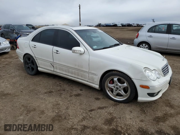 2007 Mercedes-Benz C 230 Sport with VIN WDBRF52H67F879967, listed as a Copart auction lot 52212585 with 201,975 mi miles and Salvage Title. Bid and sale history available at DreamBid. Image 4.