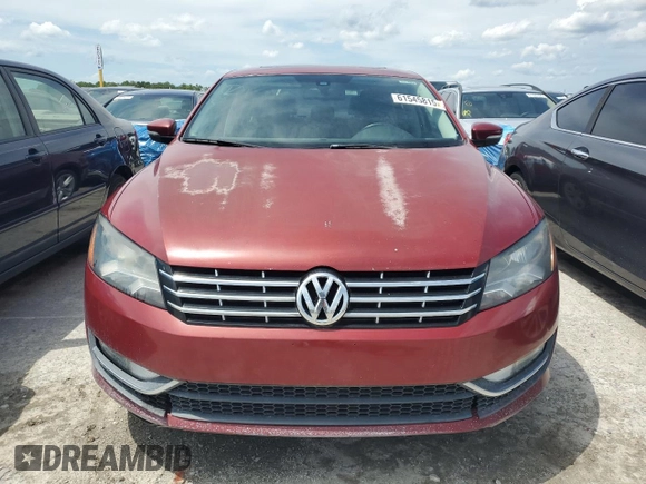 2015 Volkswagen Passat SEL Premium with VIN 1VWCV7A3XFC057374, listed as a Copart auction lot 61545815 with 114,549 mi miles and Clean title. Bid and sale history available at DreamBid. Image 5.