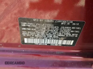 2019 Subaru Crosstrek Limited z VIN JF2GTAMC9K8237379, wystawiony jako Copart lot #58015985 z przebiegiem 52 856 mil mil oraz Szkoda całkowita • Salvage title. Historia ofert i sprzedaży dostępna na DreamBid. Obrazek 12.