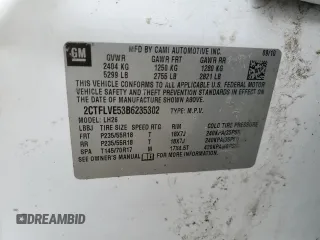 2011 GMC Terrain SLT-1 with VIN 2CTFLVE53B6235302, listed as a Copart auction lot 46898125 with 183,059 mi miles and Salvage title. Bid and sale history available at DreamBid. Image 13.