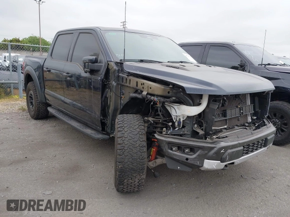 2023 Ford F-150 Raptor with VIN 1FTFW1RG1PFA87381, listed as a IAAI auction lot 41710758 with 19,626 mi miles and . Bid and sale history available at DreamBid. Image 1.
